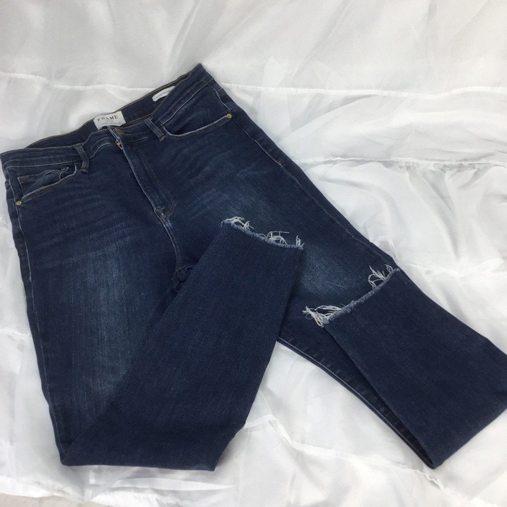Frame Denim Prescott Ali High Rise Cigarette Jeans